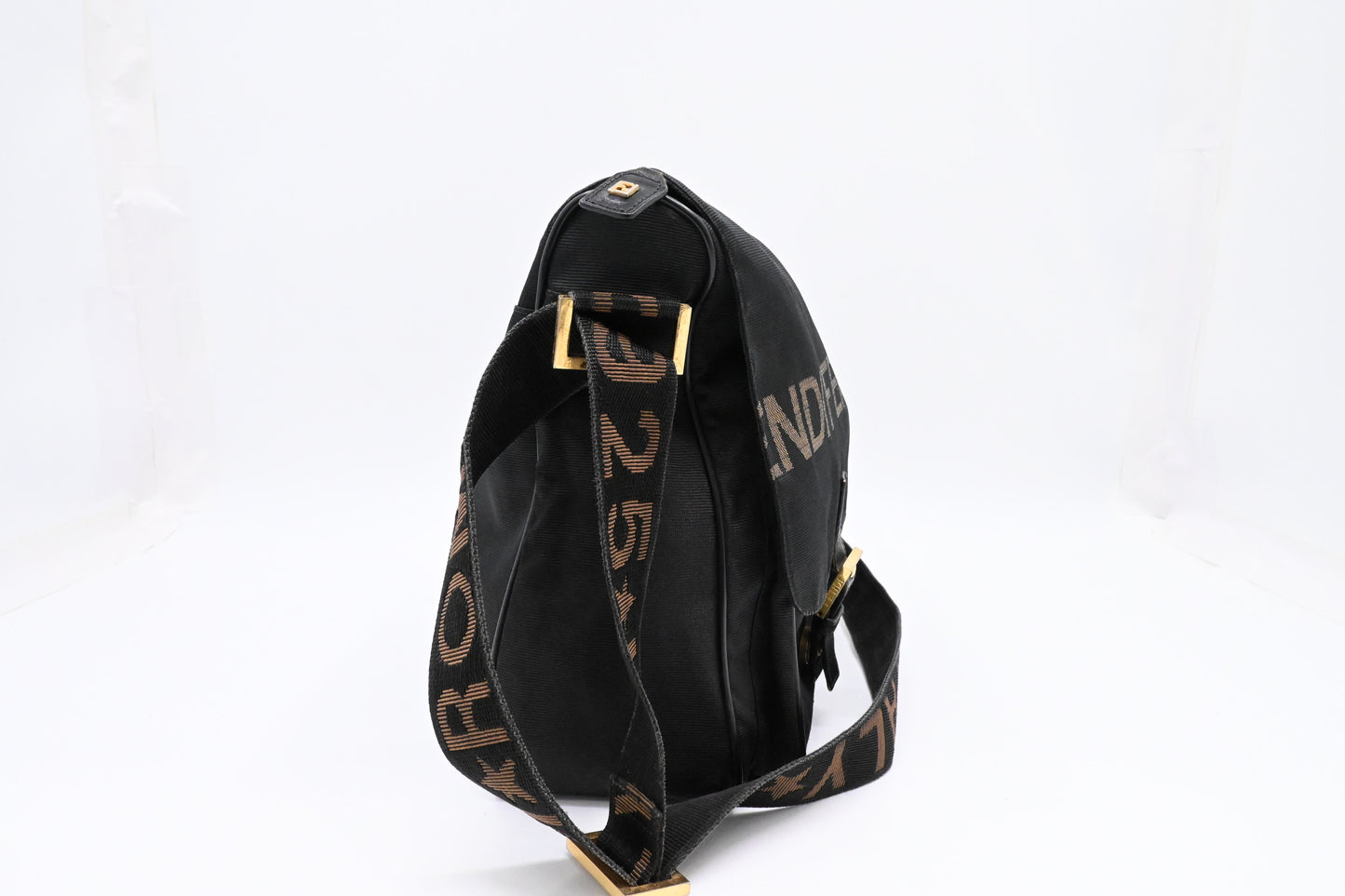 Fendi Messenger Bag in Black Canvas