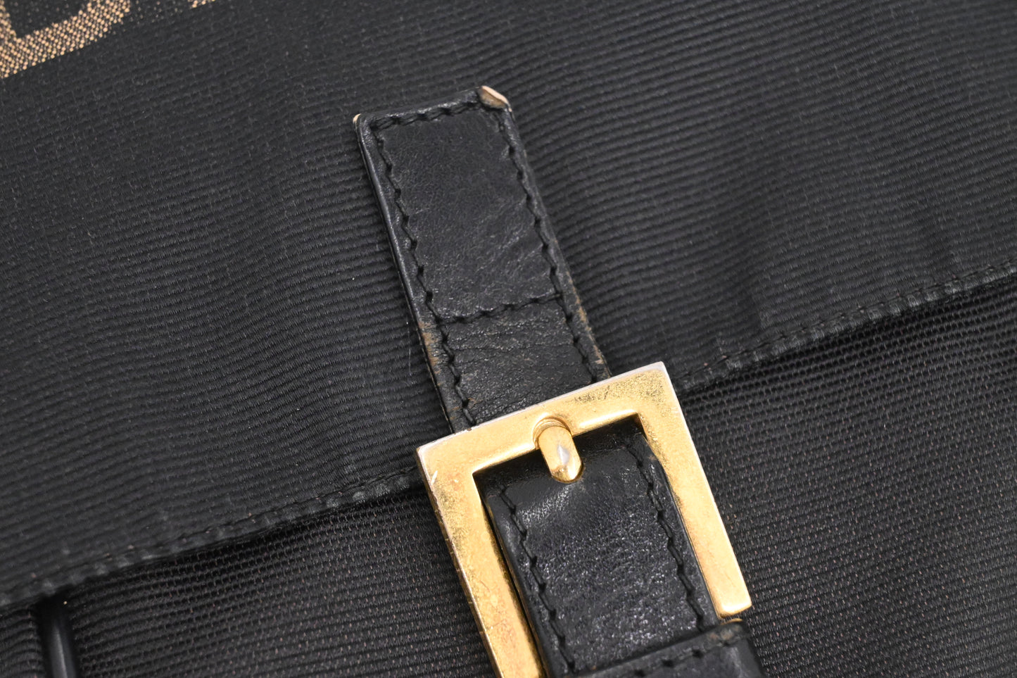 Fendi Messenger Bag in Black Canvas