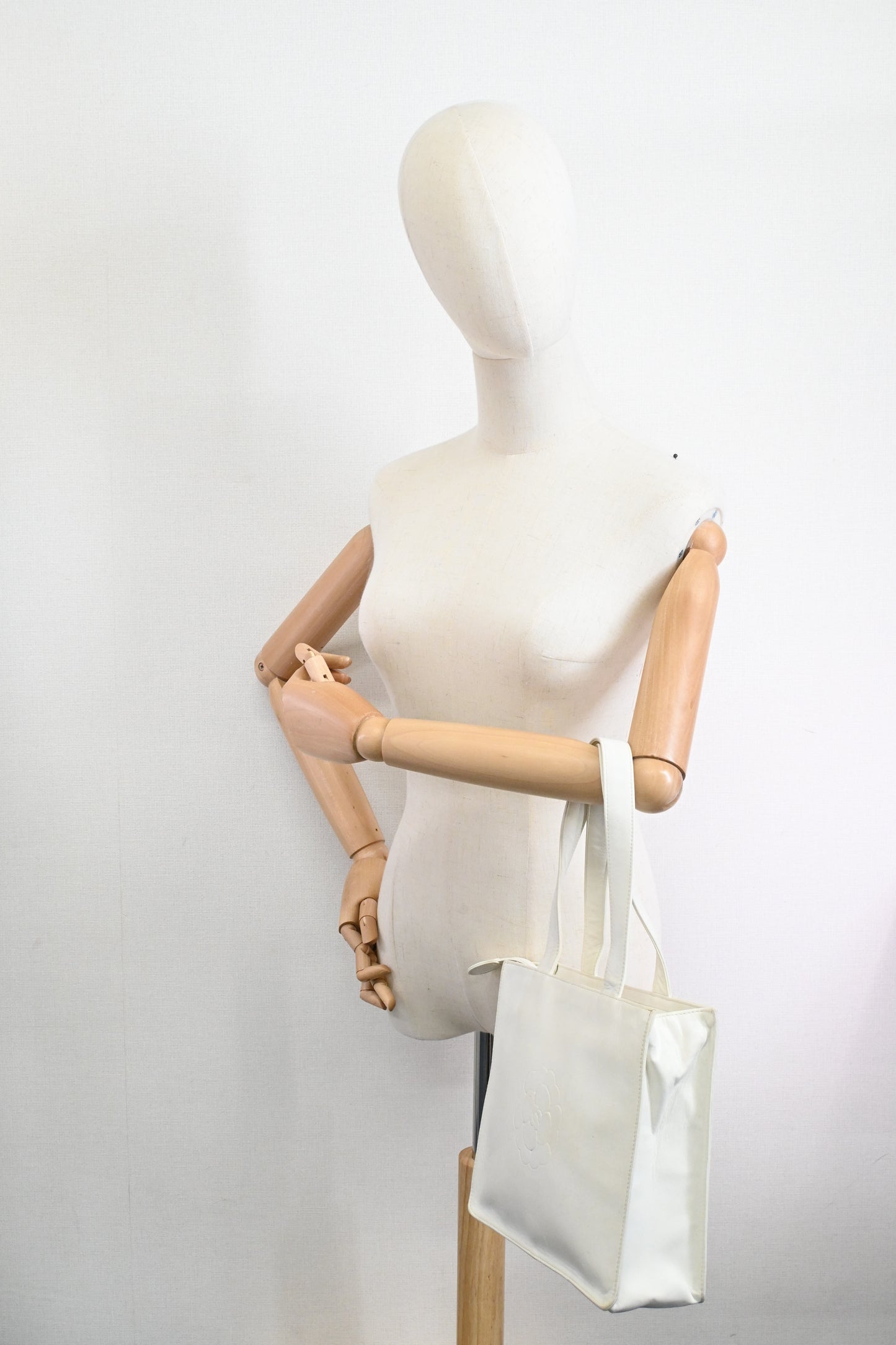 Chanel Small Tote in White Leather