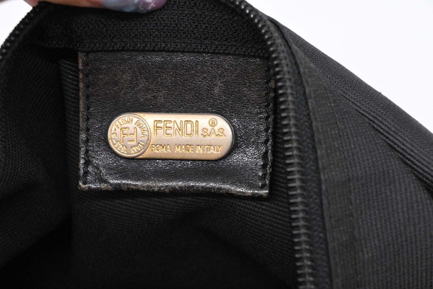 Fendi Messenger Bag in Black Canvas