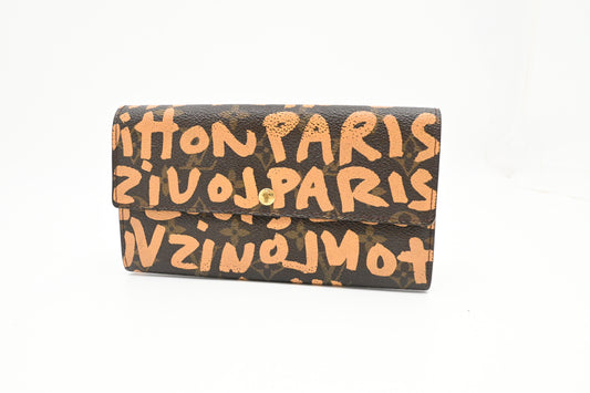 Louis Vuitton x Stephen Sprouse Sarah Wallet in Graffiti Tan Monogram Canvas