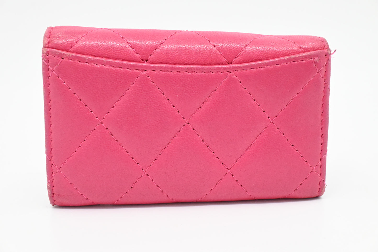 Chanel Classic 6 Key Case in Pink Mattelassé Leather