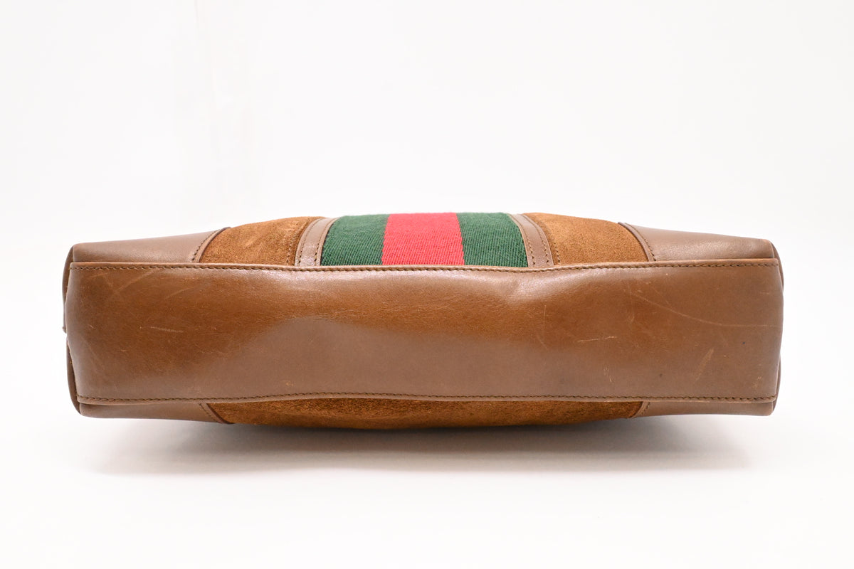 Gucci Shoulder Bag in Brown Suede Leather