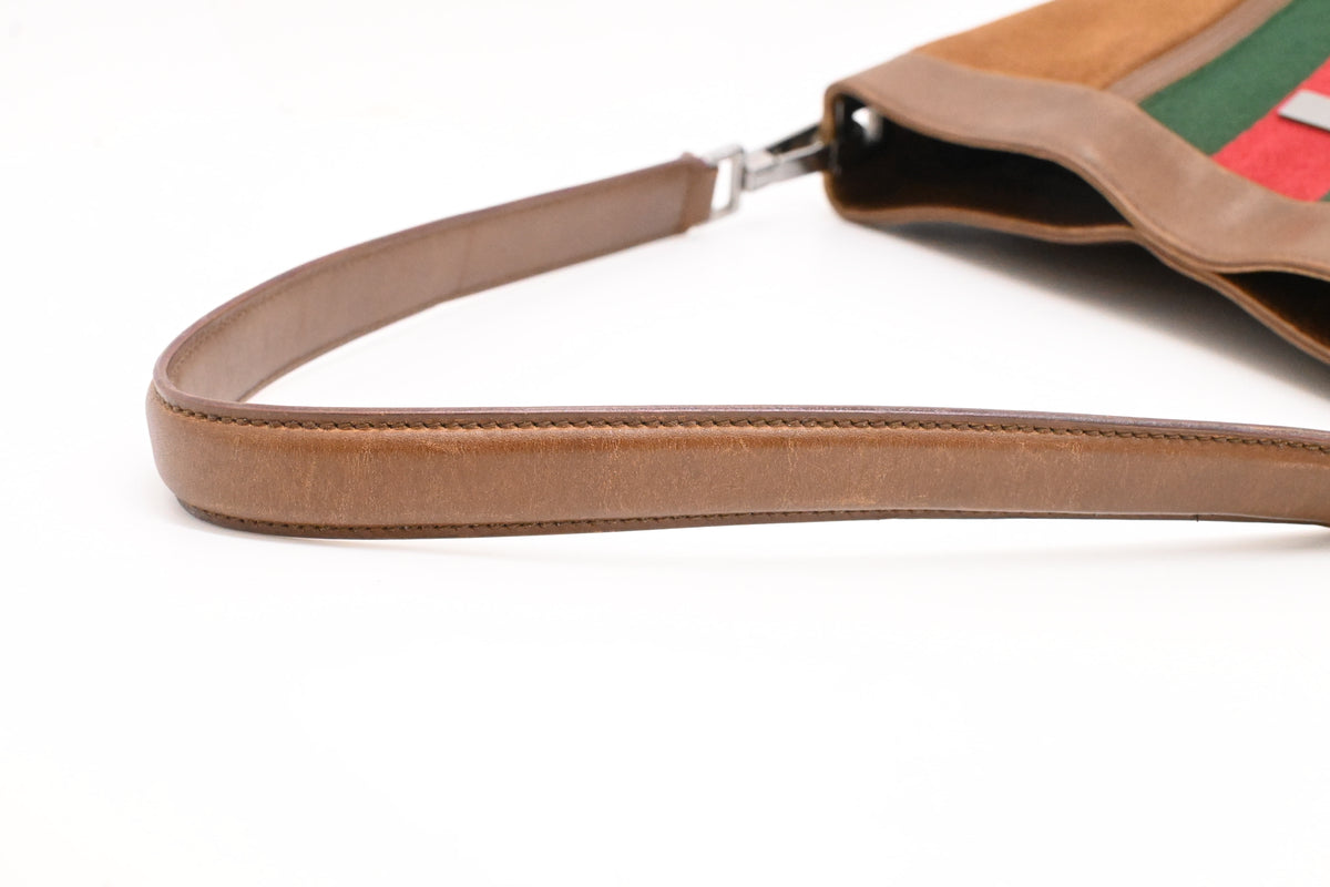 Gucci Shoulder Bag in Brown Suede Leather