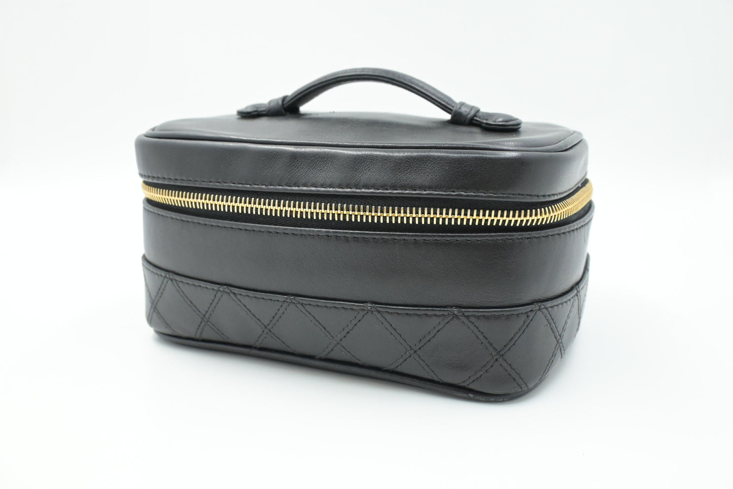 Chanel Vanity Pouch in Black Leather