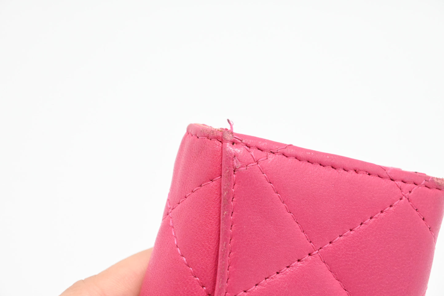 Chanel Classic 6 Key Case in Pink Mattelassé Leather
