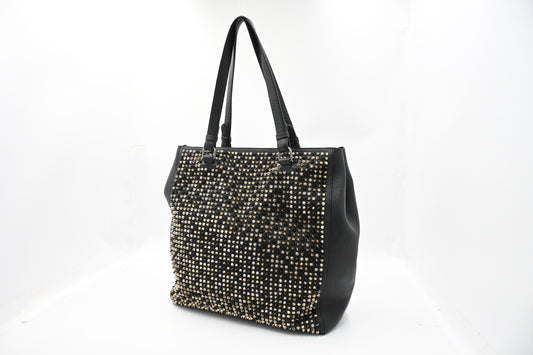 Louboutin Tote in Black Studded Leather
