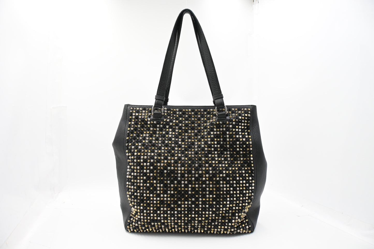 Louboutin Tote in Black Studded Leather