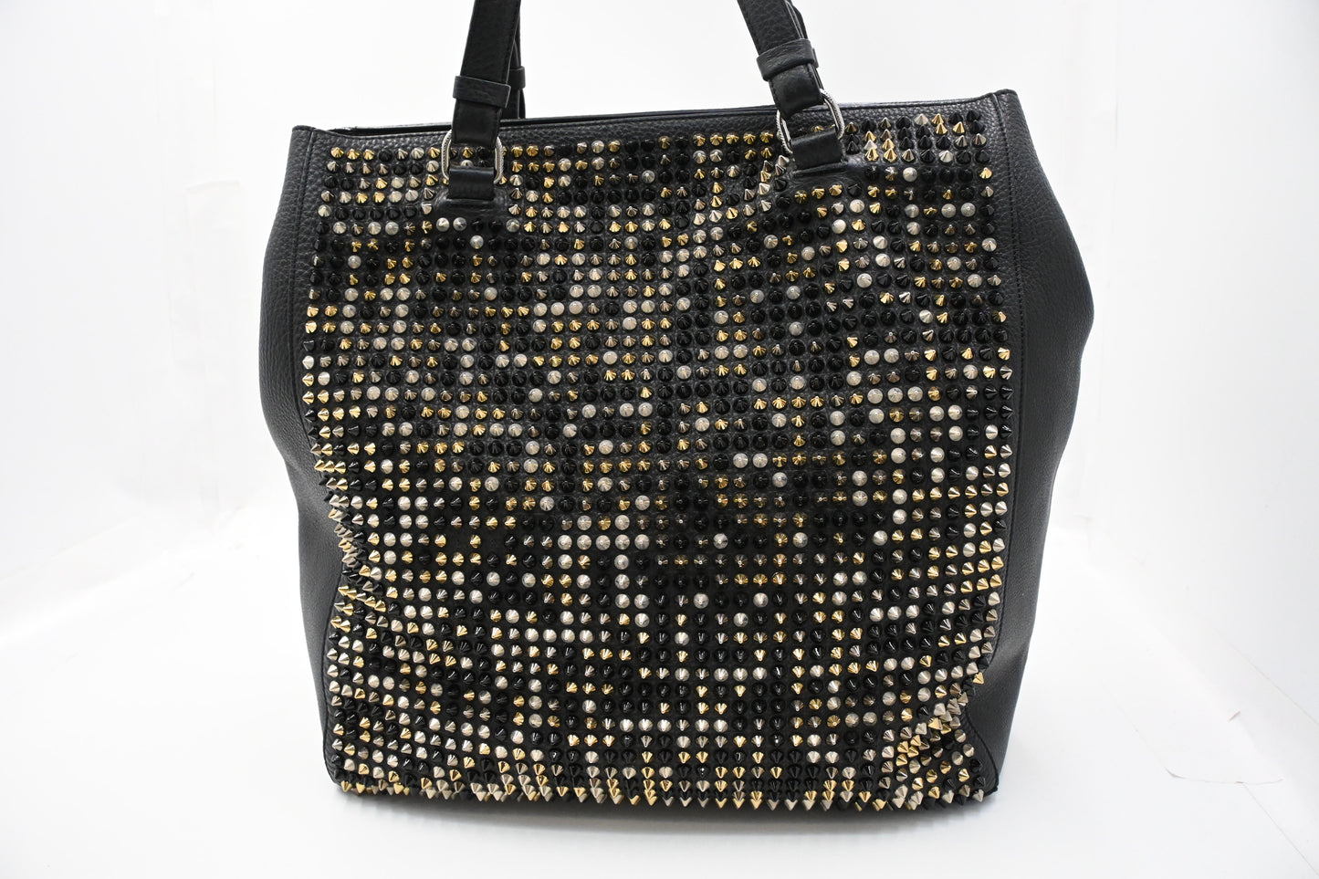 Louboutin Tote in Black Studded Leather