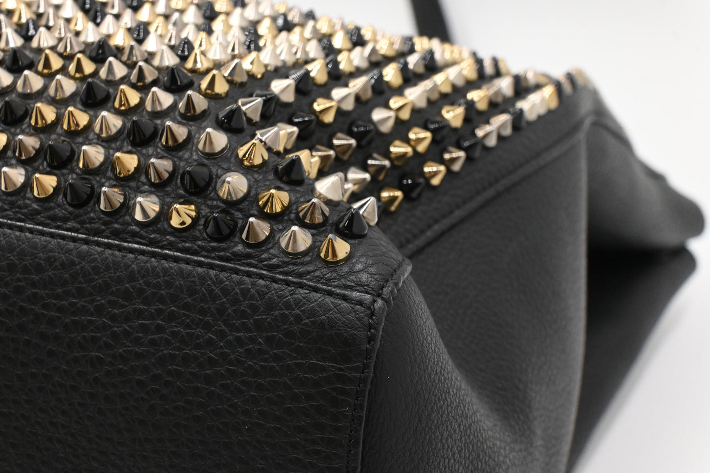 Louboutin Tote in Black Studded Leather