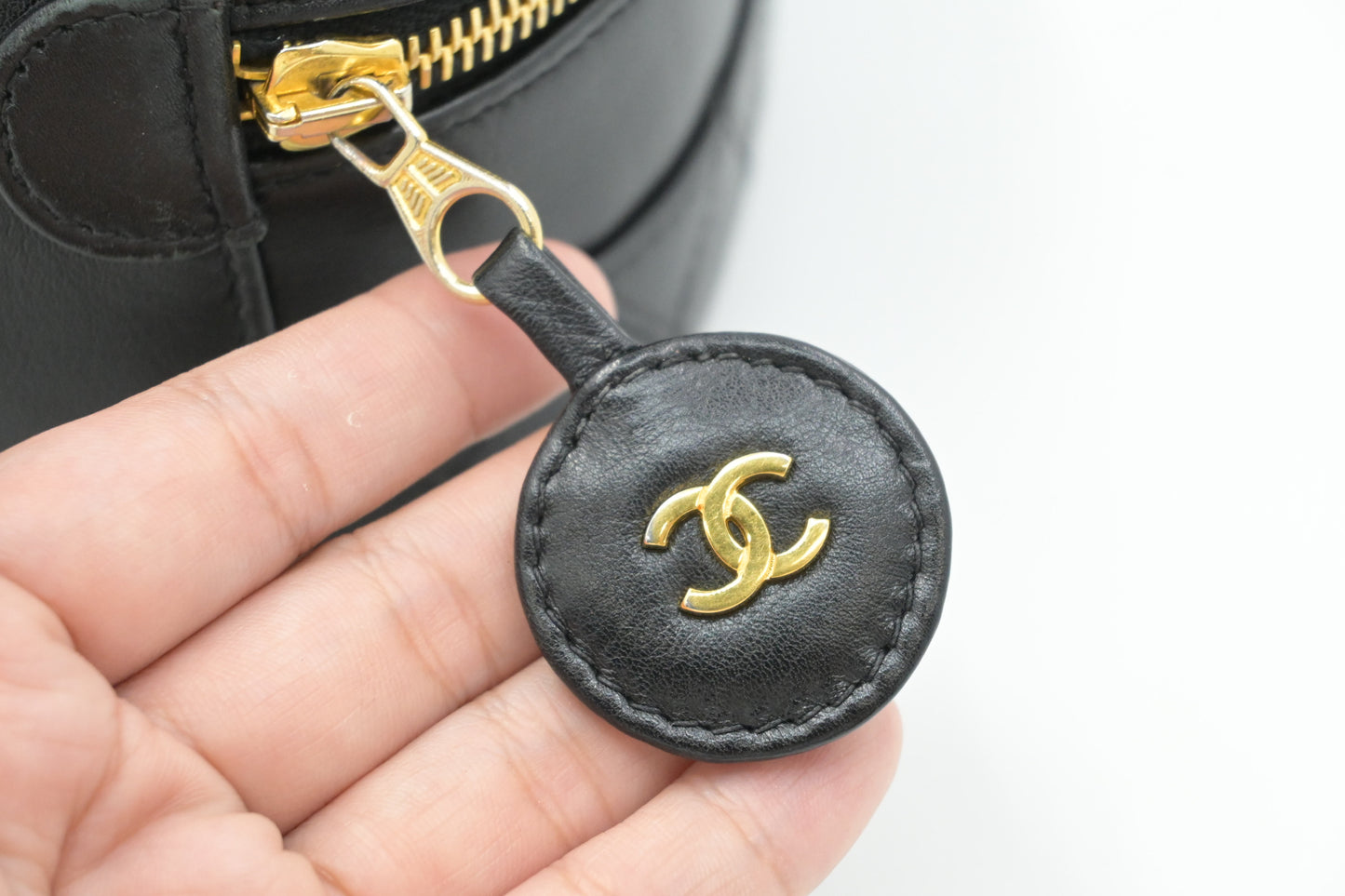 Chanel Vanity Pouch in Black Leather