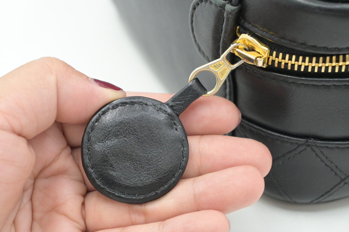 Chanel Vanity Pouch in Black Leather