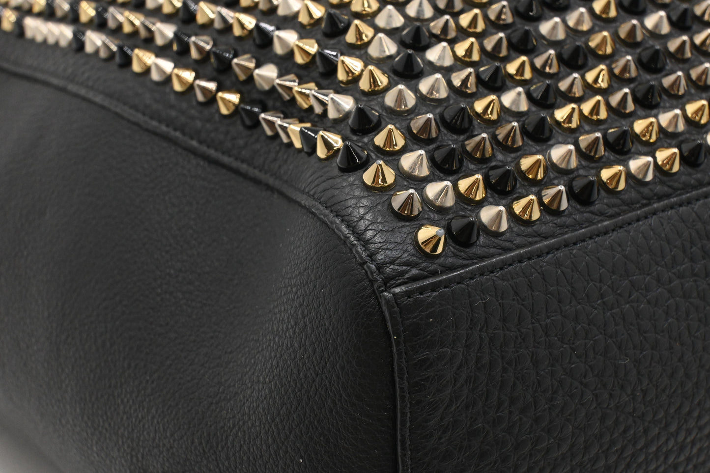 Louboutin Tote in Black Studded Leather
