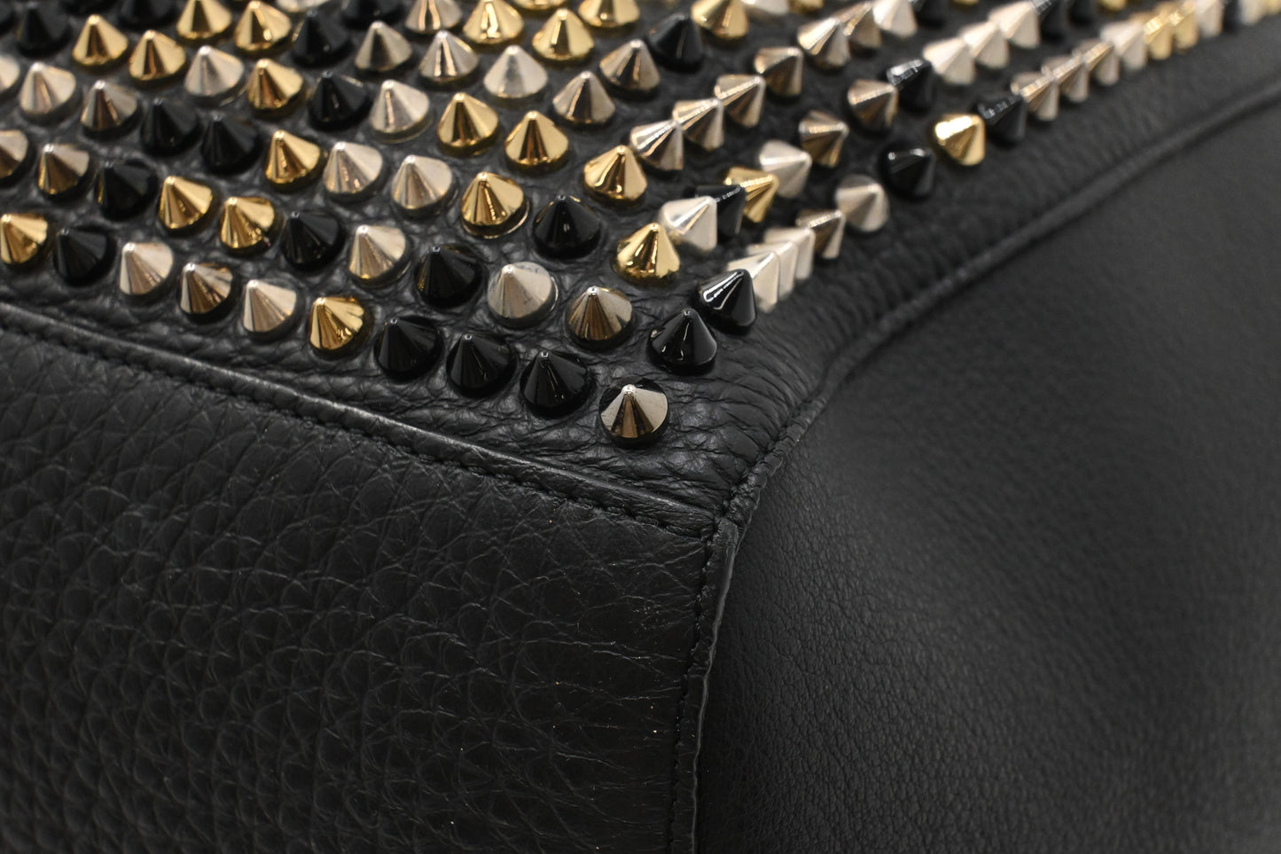 Louboutin Tote in Black Studded Leather
