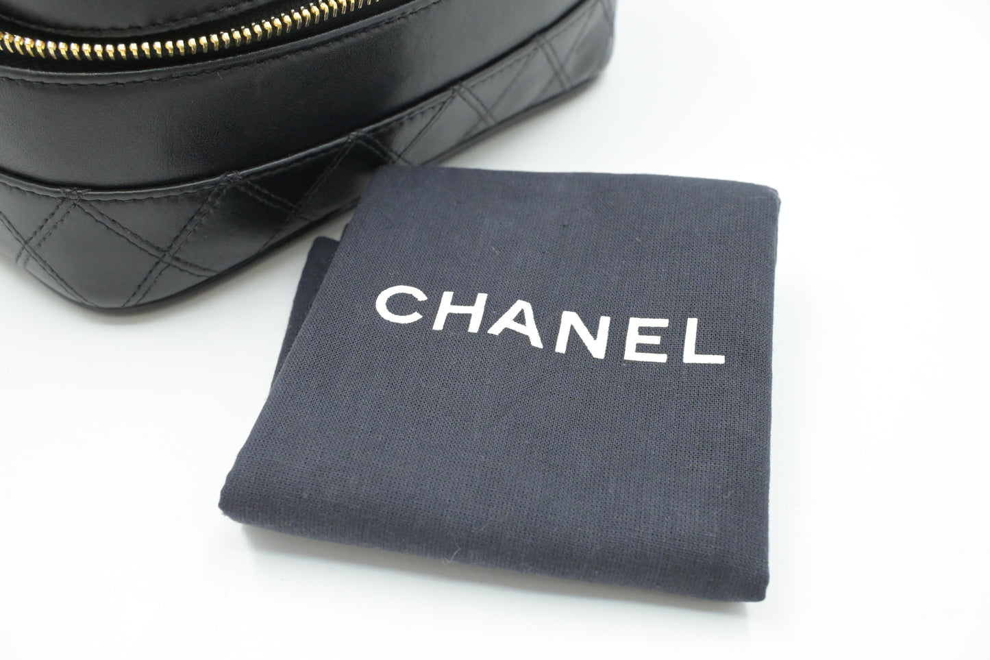 Chanel Vanity Pouch in Black Leather