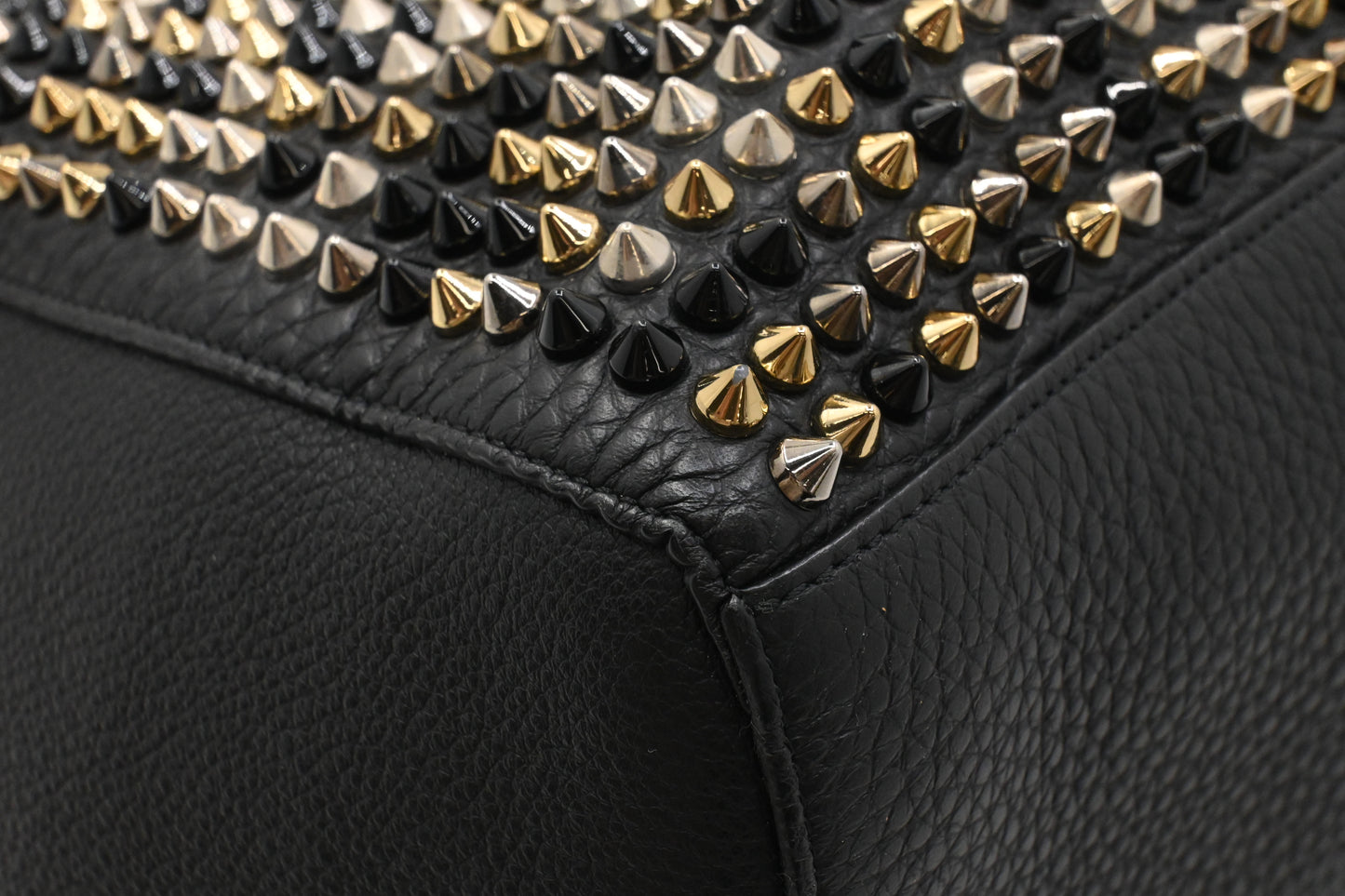 Louboutin Tote in Black Studded Leather
