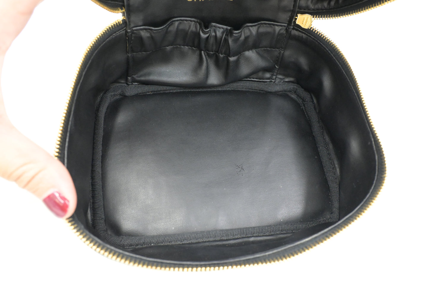 Chanel Vanity Pouch in Black Leather
