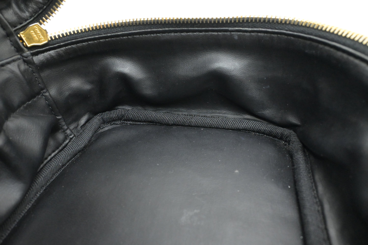 Chanel Vanity Pouch in Black Leather