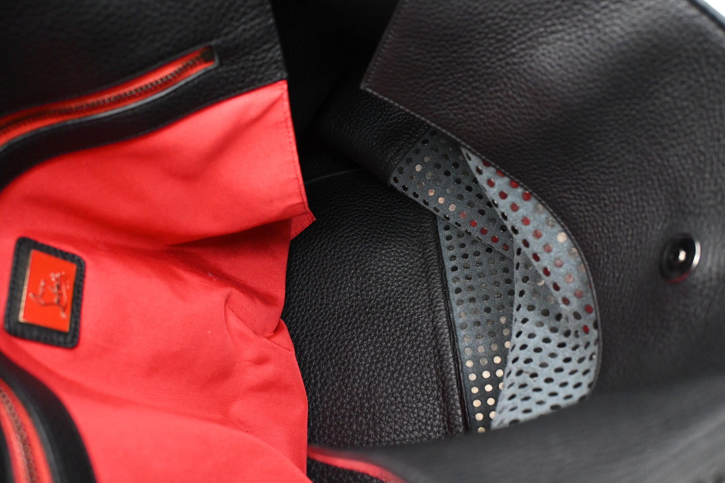 Louboutin Tote in Black Studded Leather