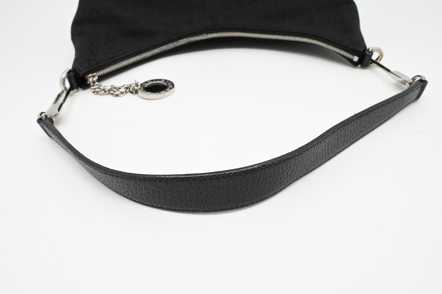 Bvlgari Shoulder Hobo Bag in Black Canvas