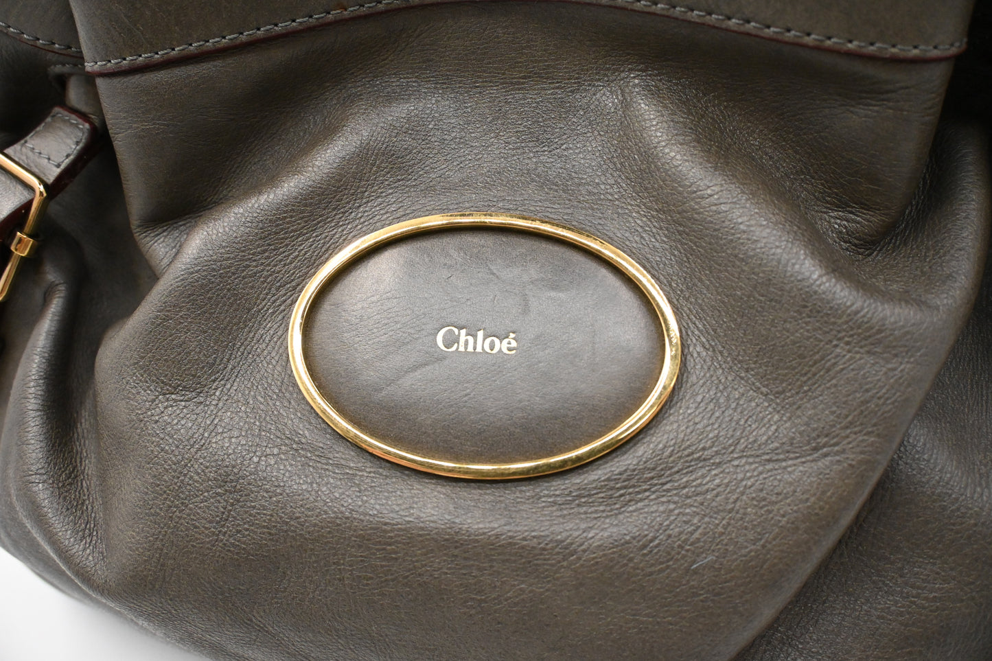 Chloe Victoria Tote Bag in Gray Leather