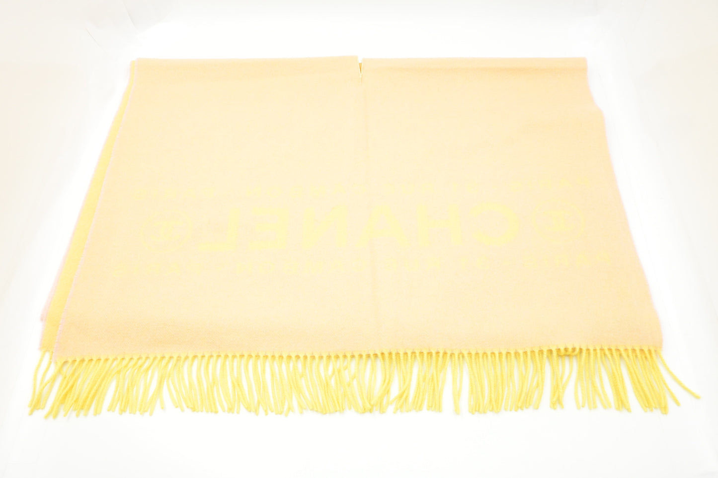 Chanel Scarf in Yellow and Pink Cashmere
