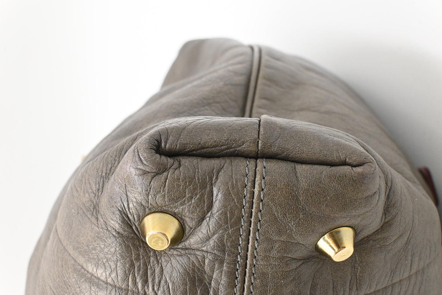 Chloe Victoria Tote Bag in Gray Leather