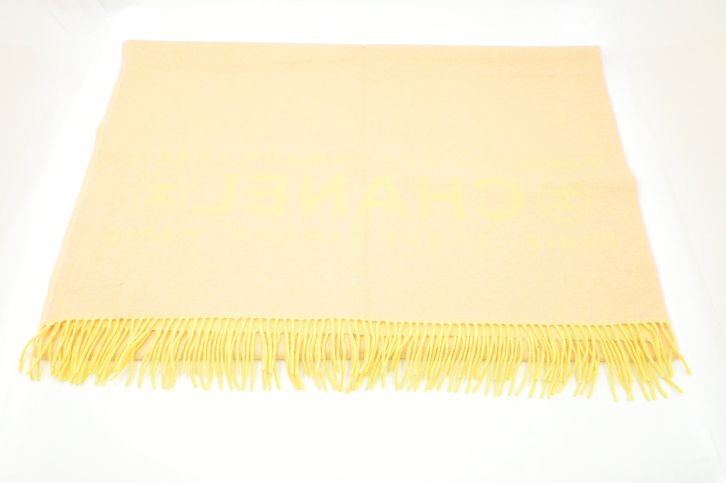 Chanel Scarf in Yellow and Pink Cashmere