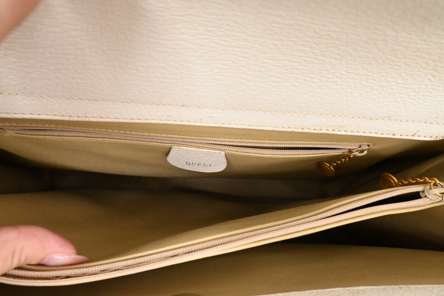 Gucci Large Diana in White Leather