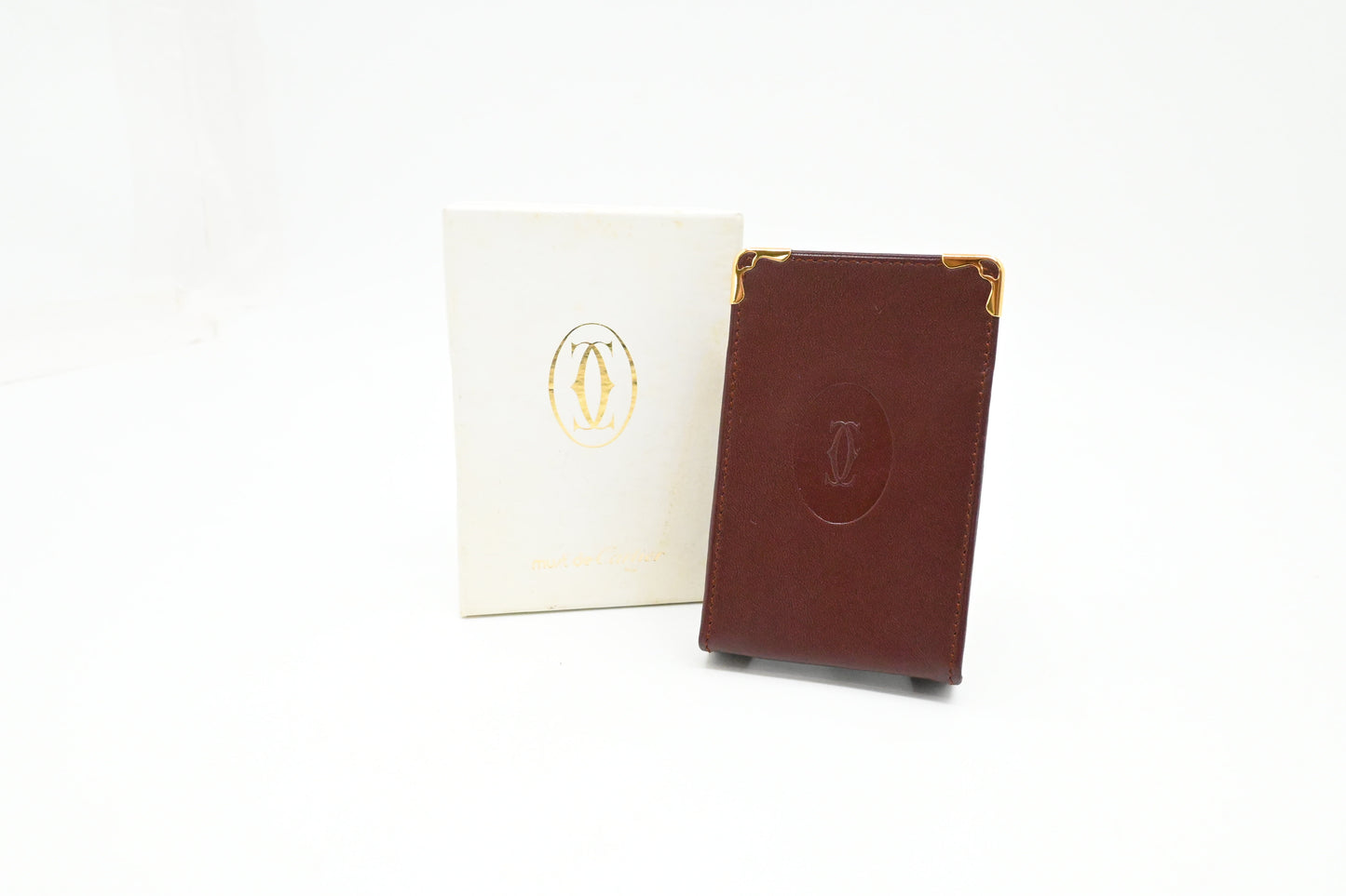 Cartier Cigarette Case in Burgundy Leather