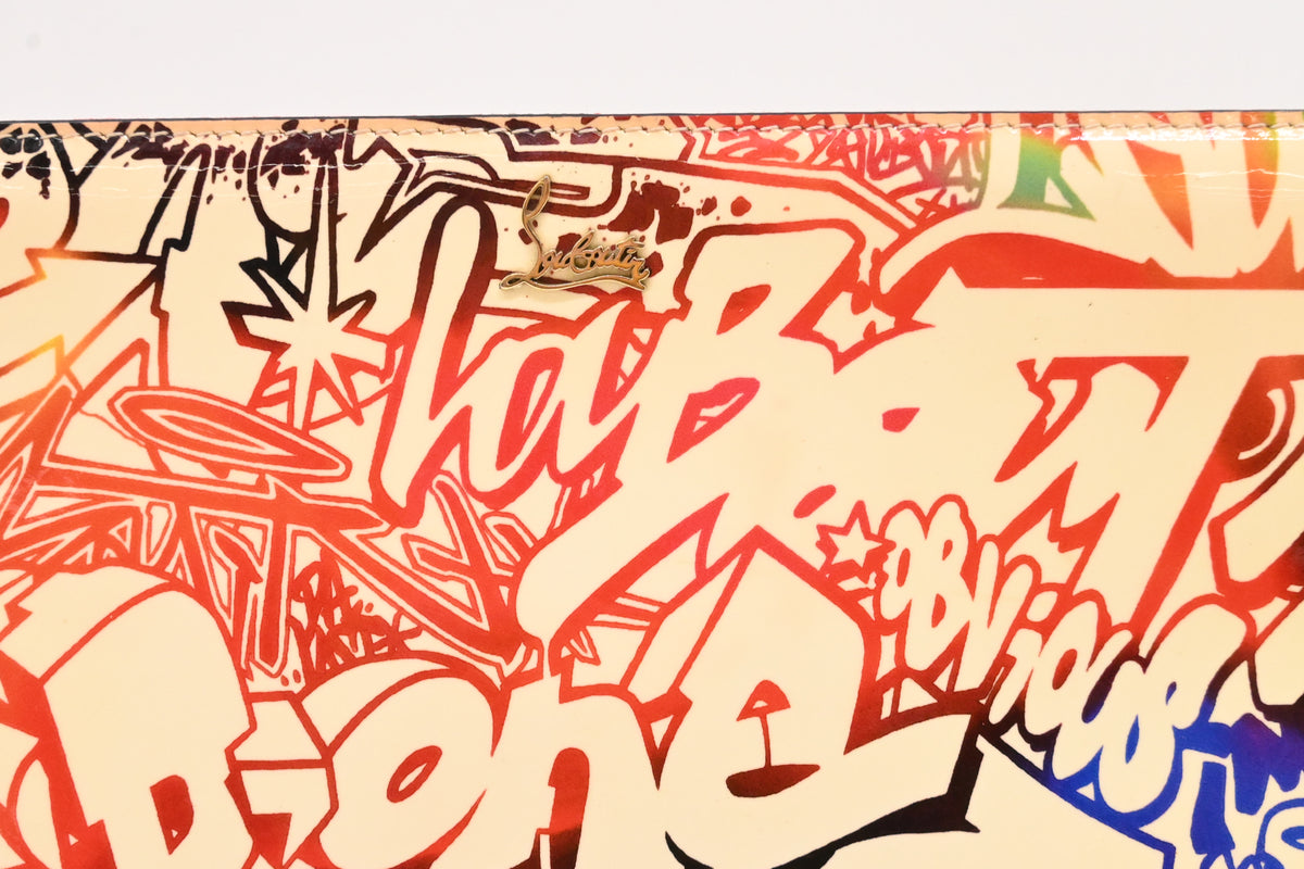 Louboutin Loubiclutch on Chain in Graffiti Leather