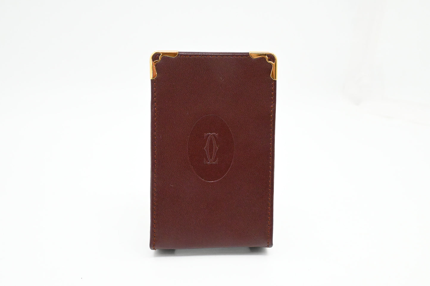 Cartier Cigarette Case in Burgundy Leather