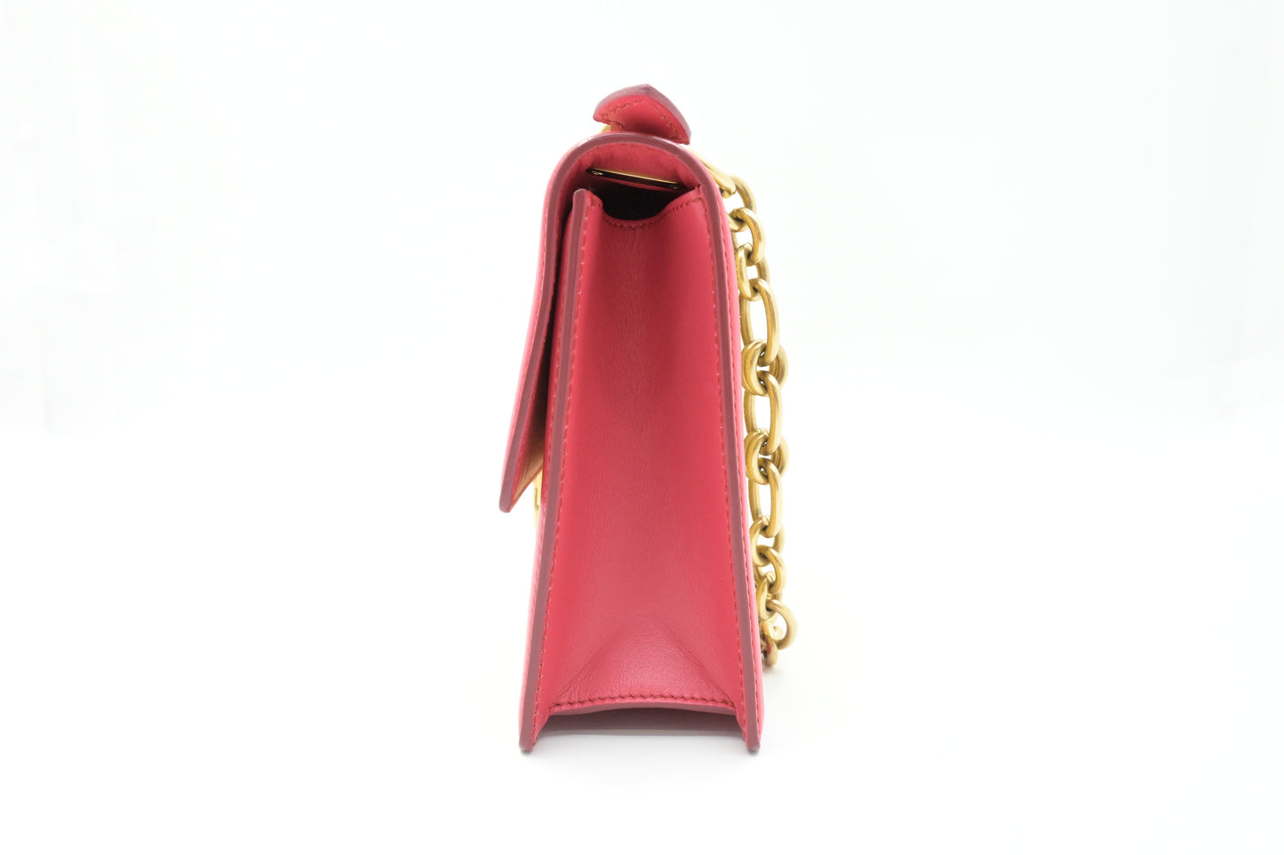 Ferragamo Shoulder Bag in Raffia and Red Leather