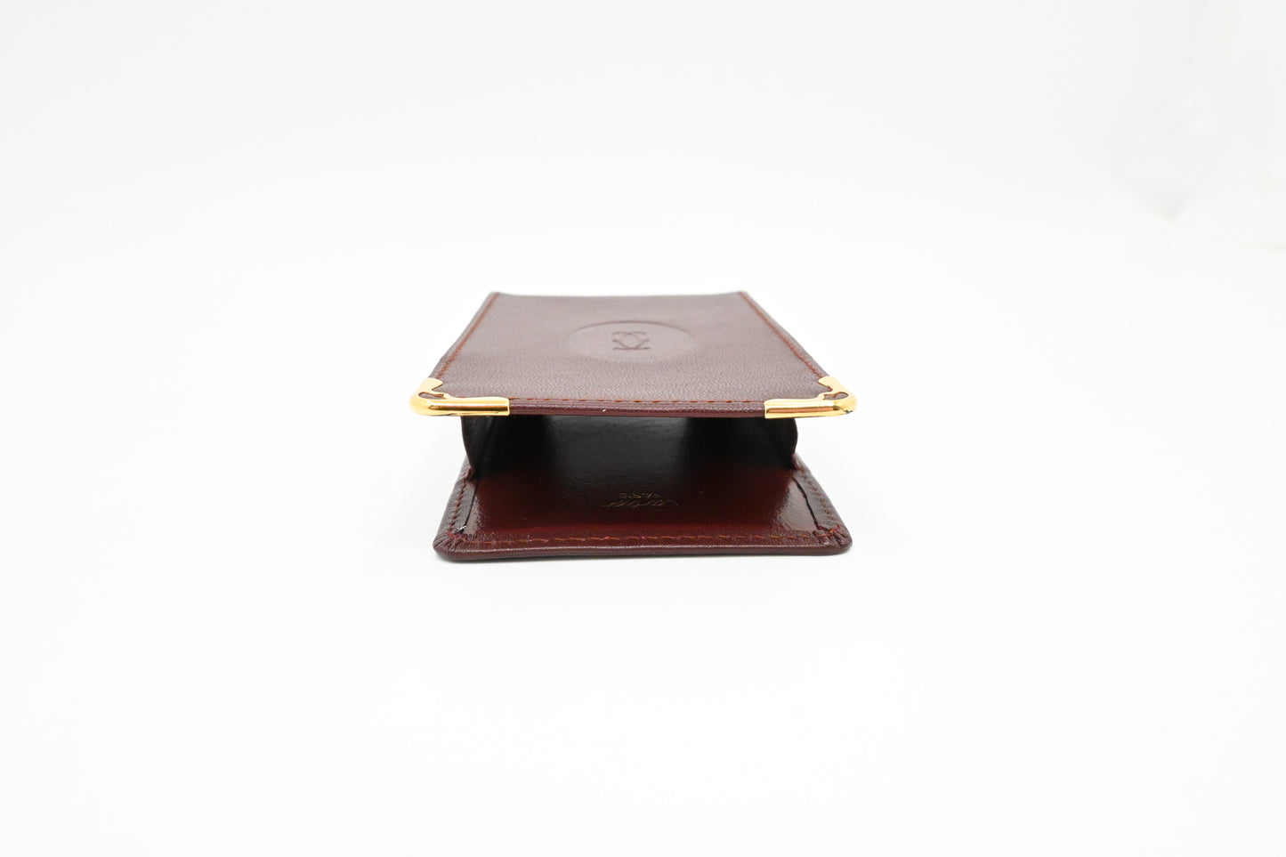 Cartier Cigarette Case in Burgundy Leather
