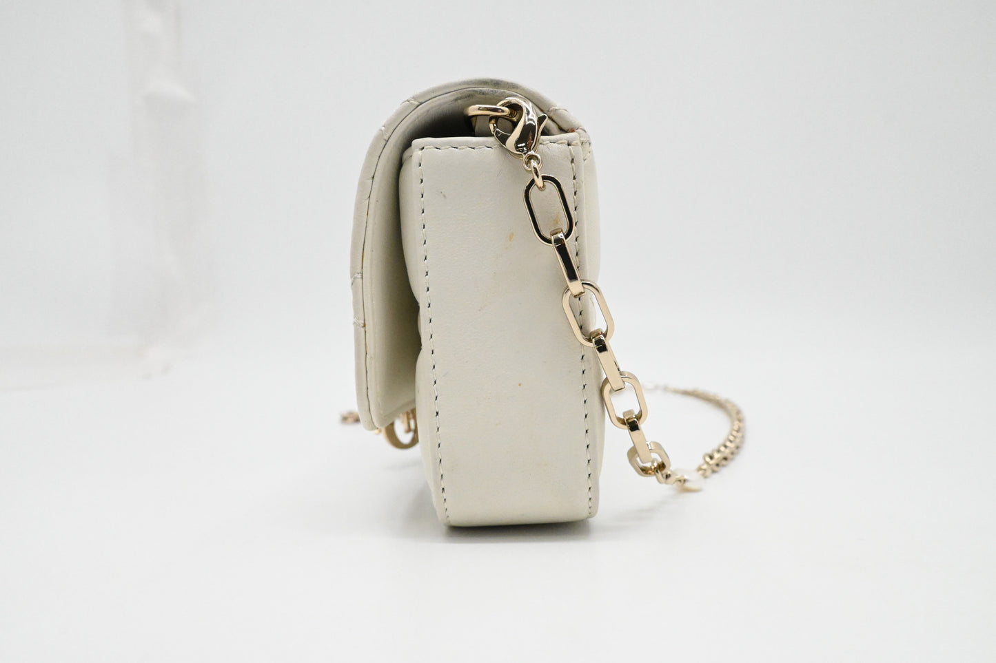 Dior Talk Phone Pouch in White Cannage Leather