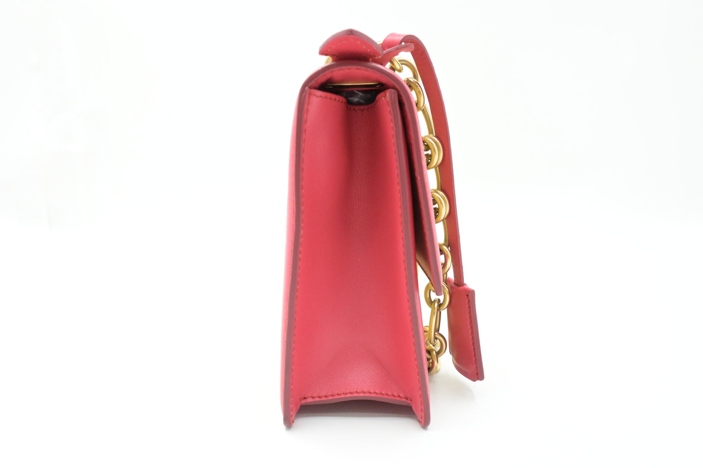 Ferragamo Shoulder Bag in Raffia and Red Leather