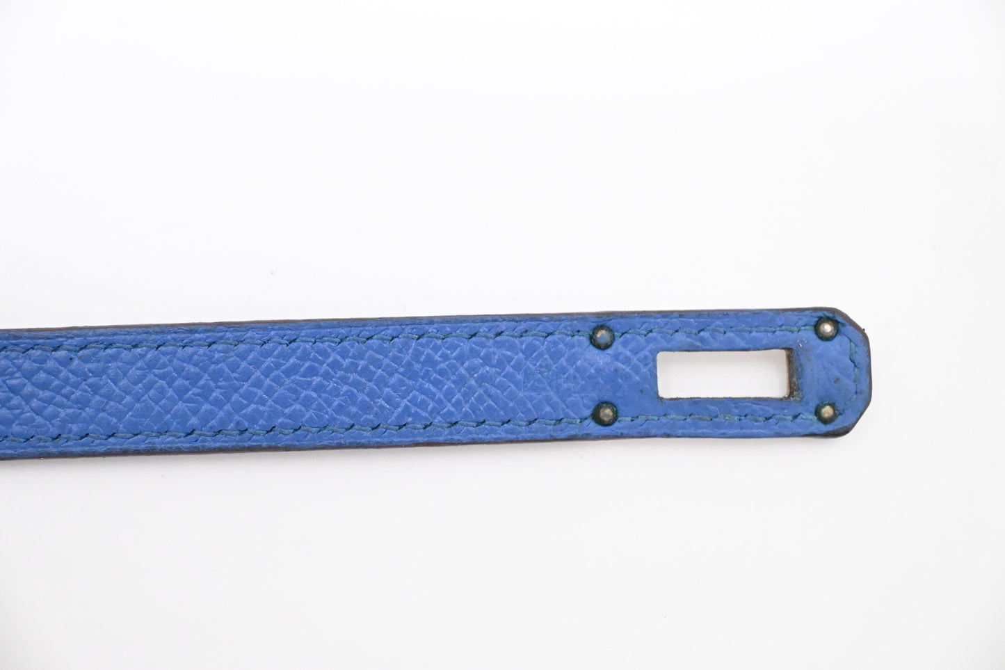 Hermes Kelly Wallet in Blue Leather