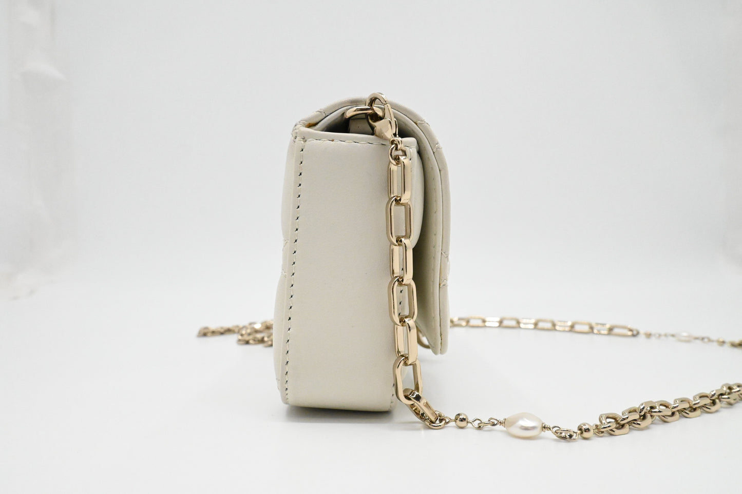 Dior Talk Phone Pouch in White Cannage Leather