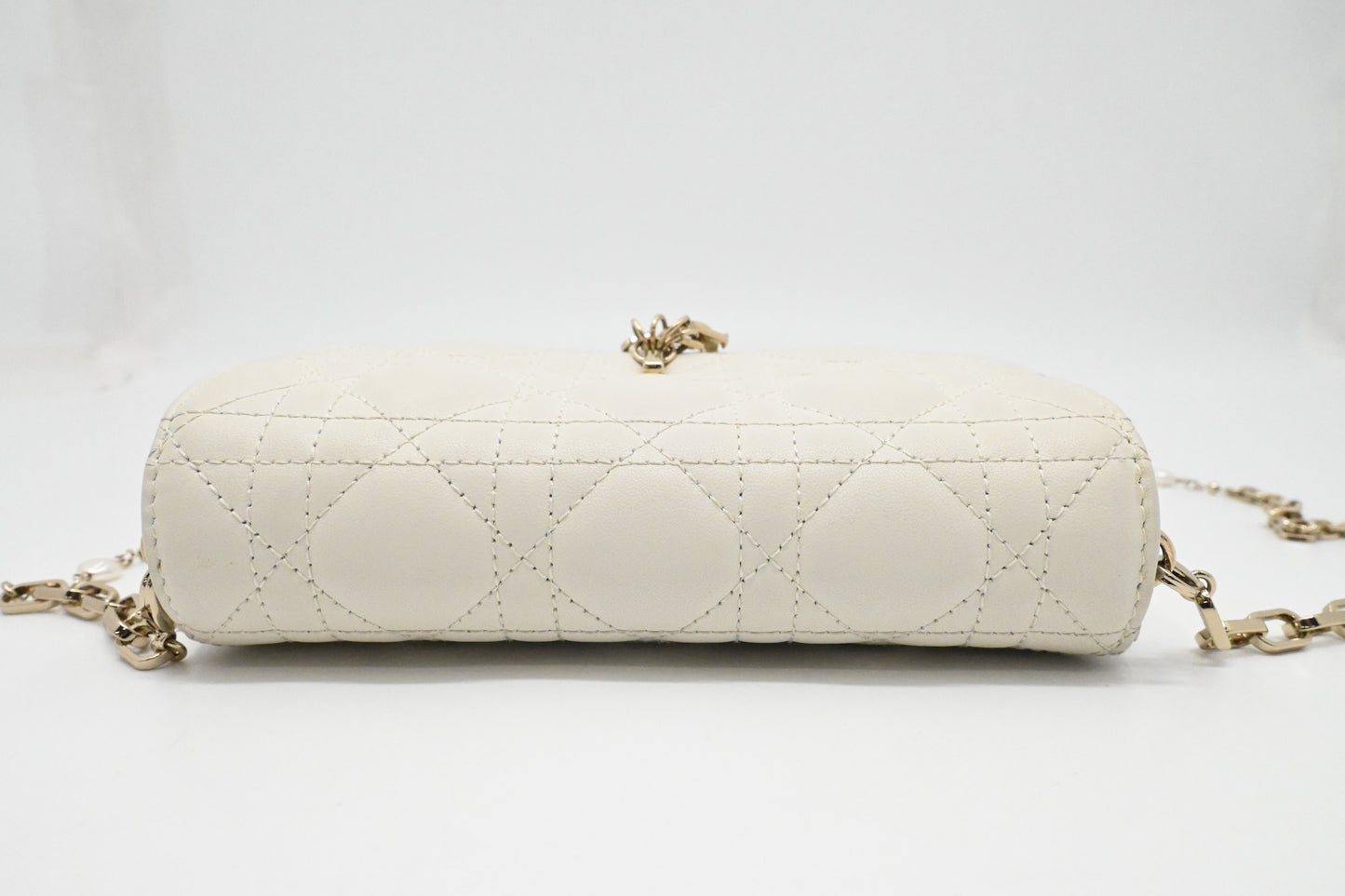 Dior Talk Phone Pouch in White Cannage Leather