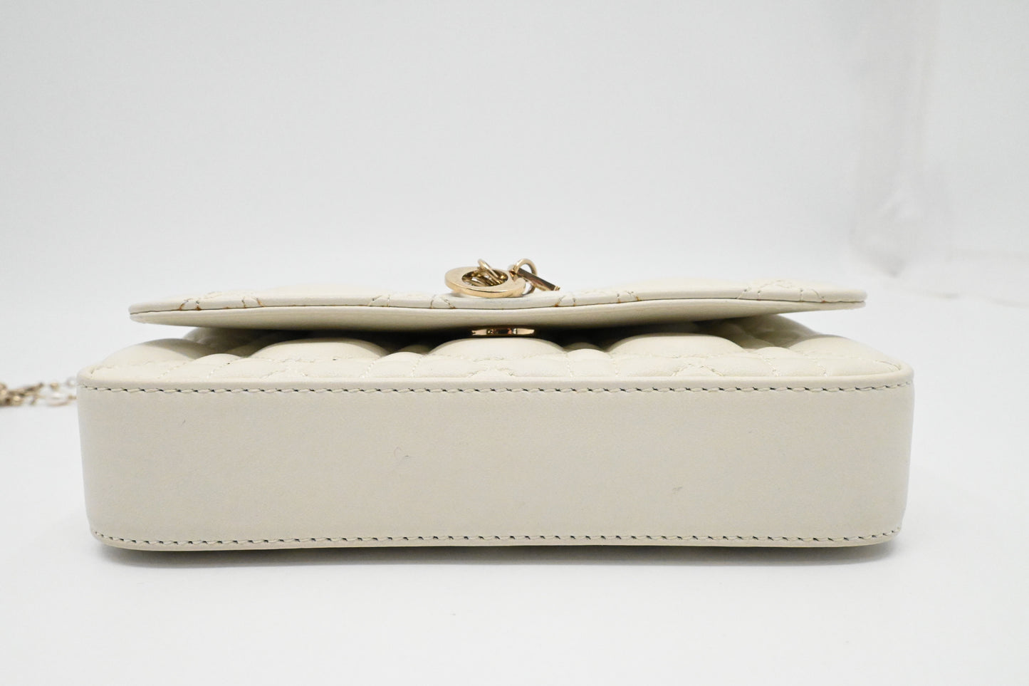 Dior Talk Phone Pouch in White Cannage Leather