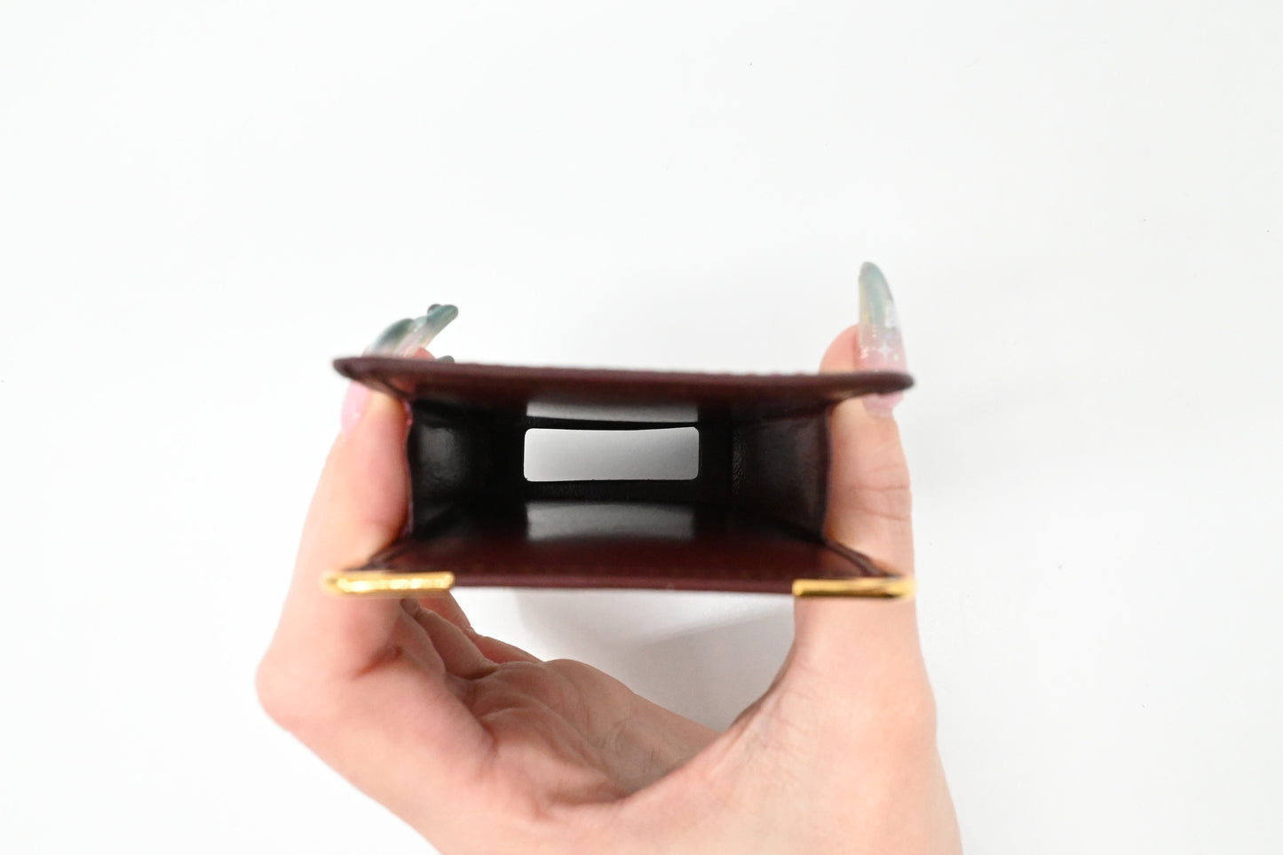Cartier Cigarette Case in Burgundy Leather