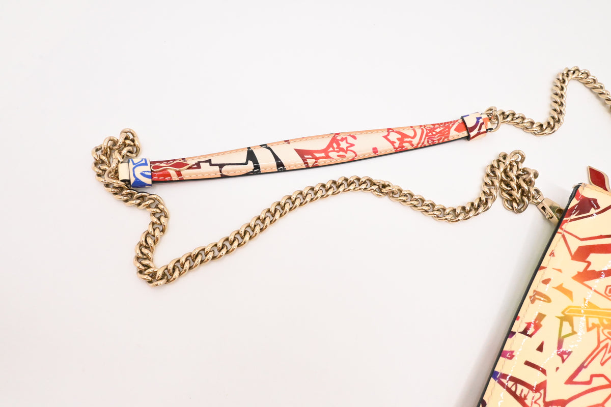 Louboutin Loubiclutch on Chain in Graffiti Leather