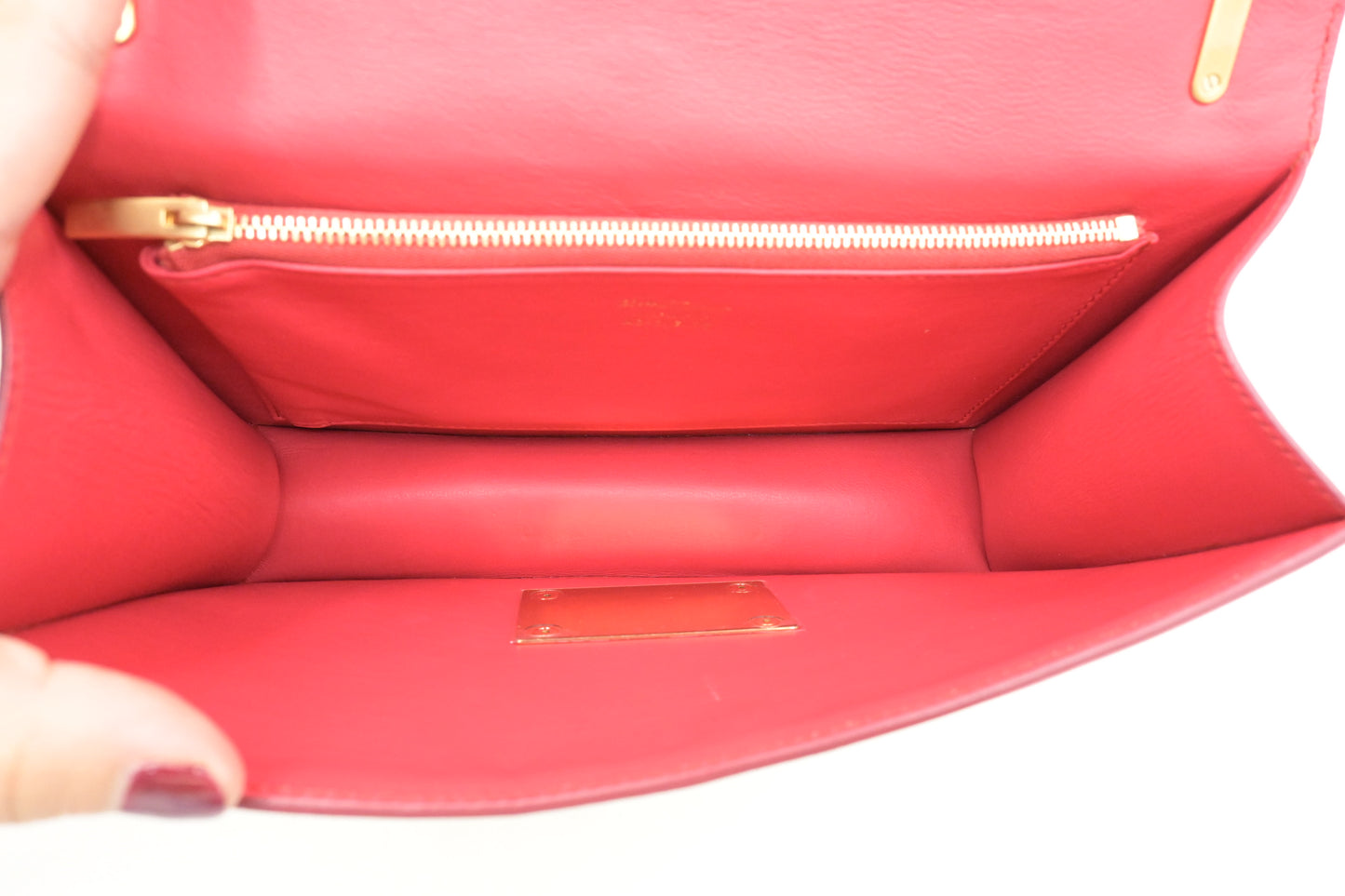Ferragamo Shoulder Bag in Raffia and Red Leather