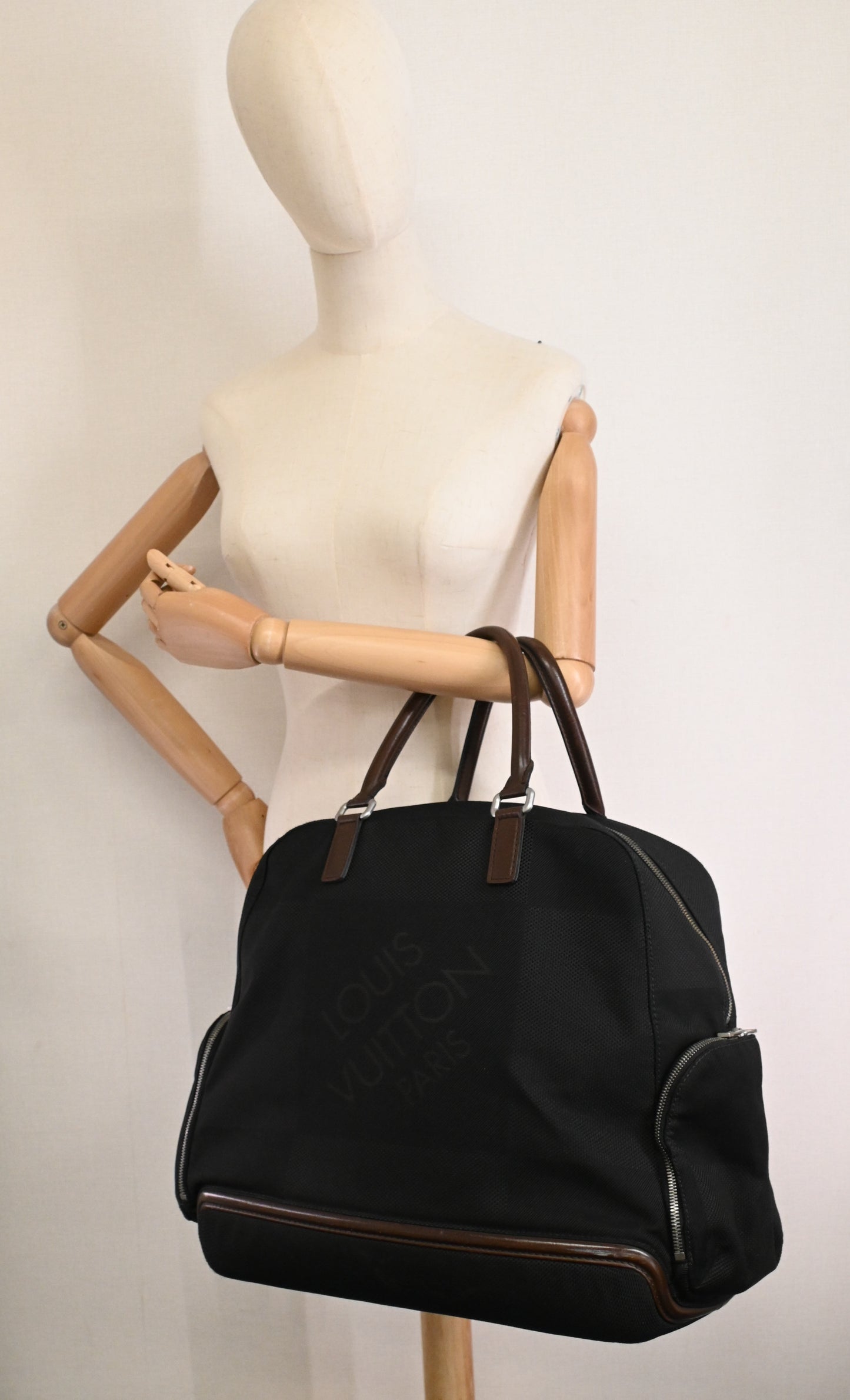 Louis Vuitton Sac Aventurier in Black Damier Geant Canvas