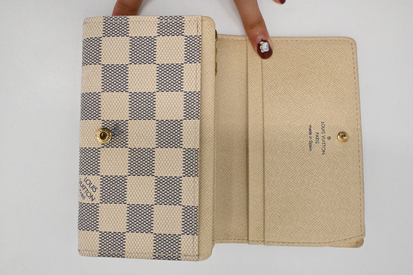 Louis Vuitton Tresor Wallet in Damier Azur Canvas