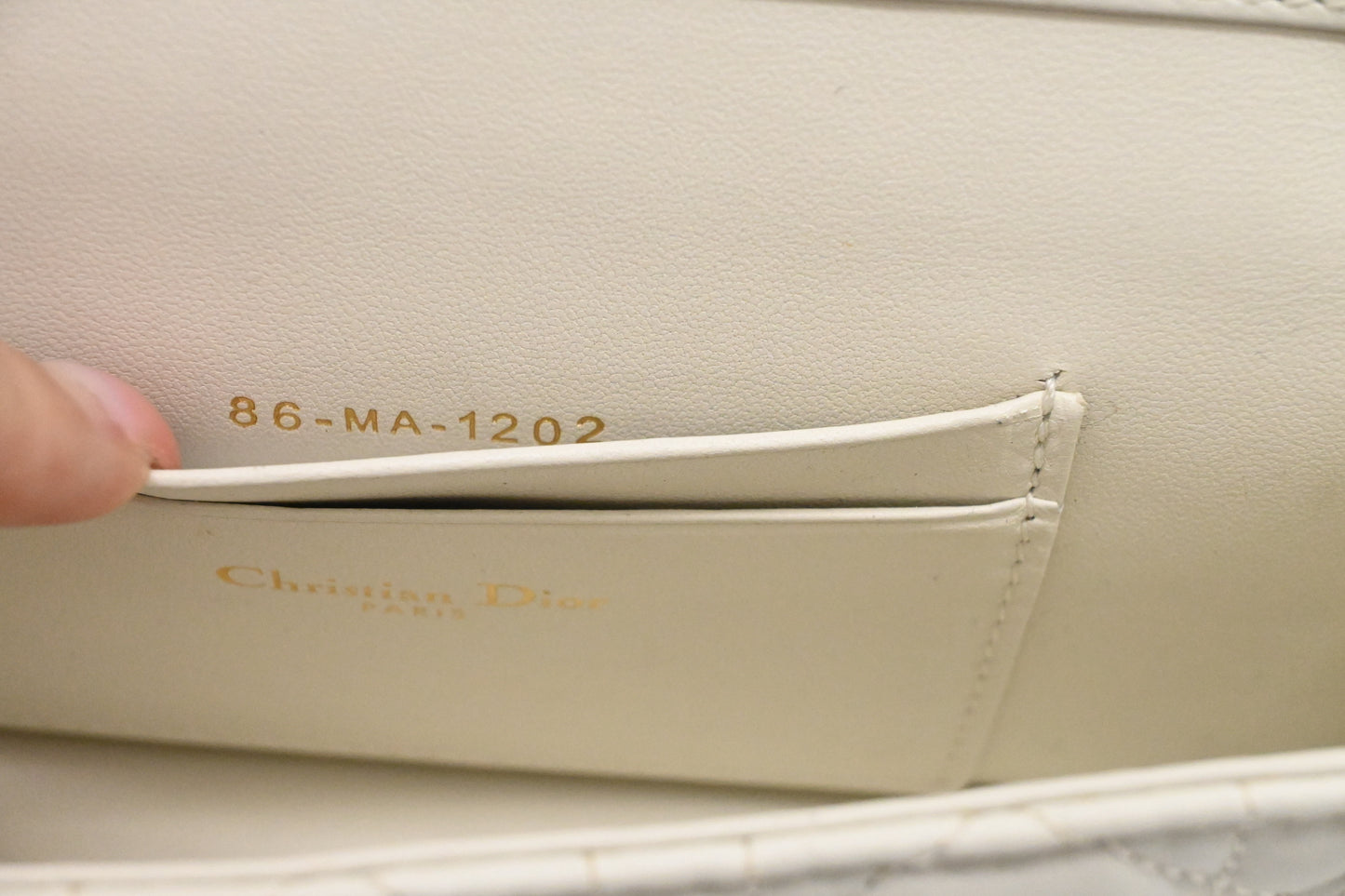 Dior Talk Phone Pouch in White Cannage Leather
