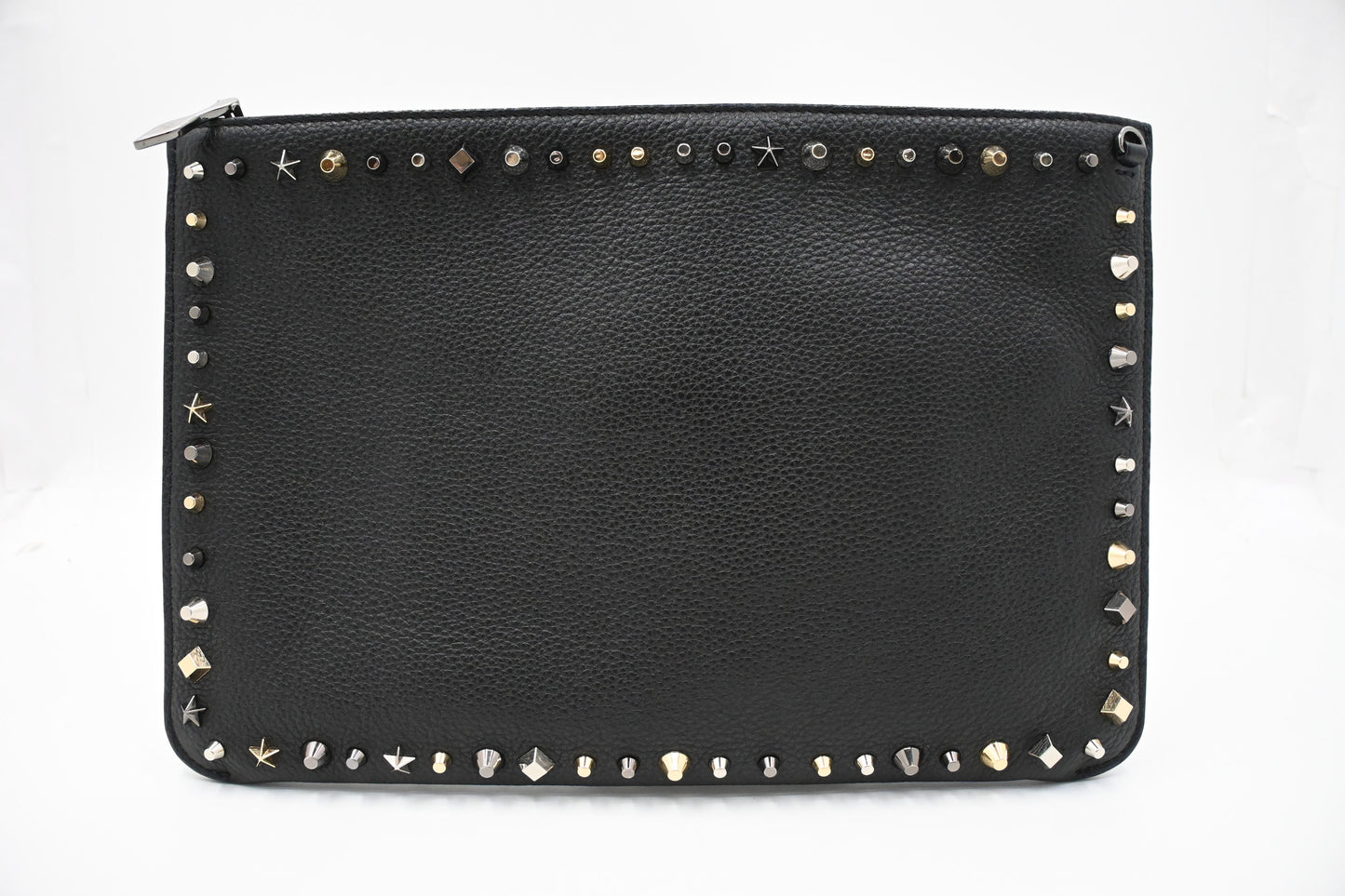 Louboutin Loubiclutch Crossbody in Black Studded Leather