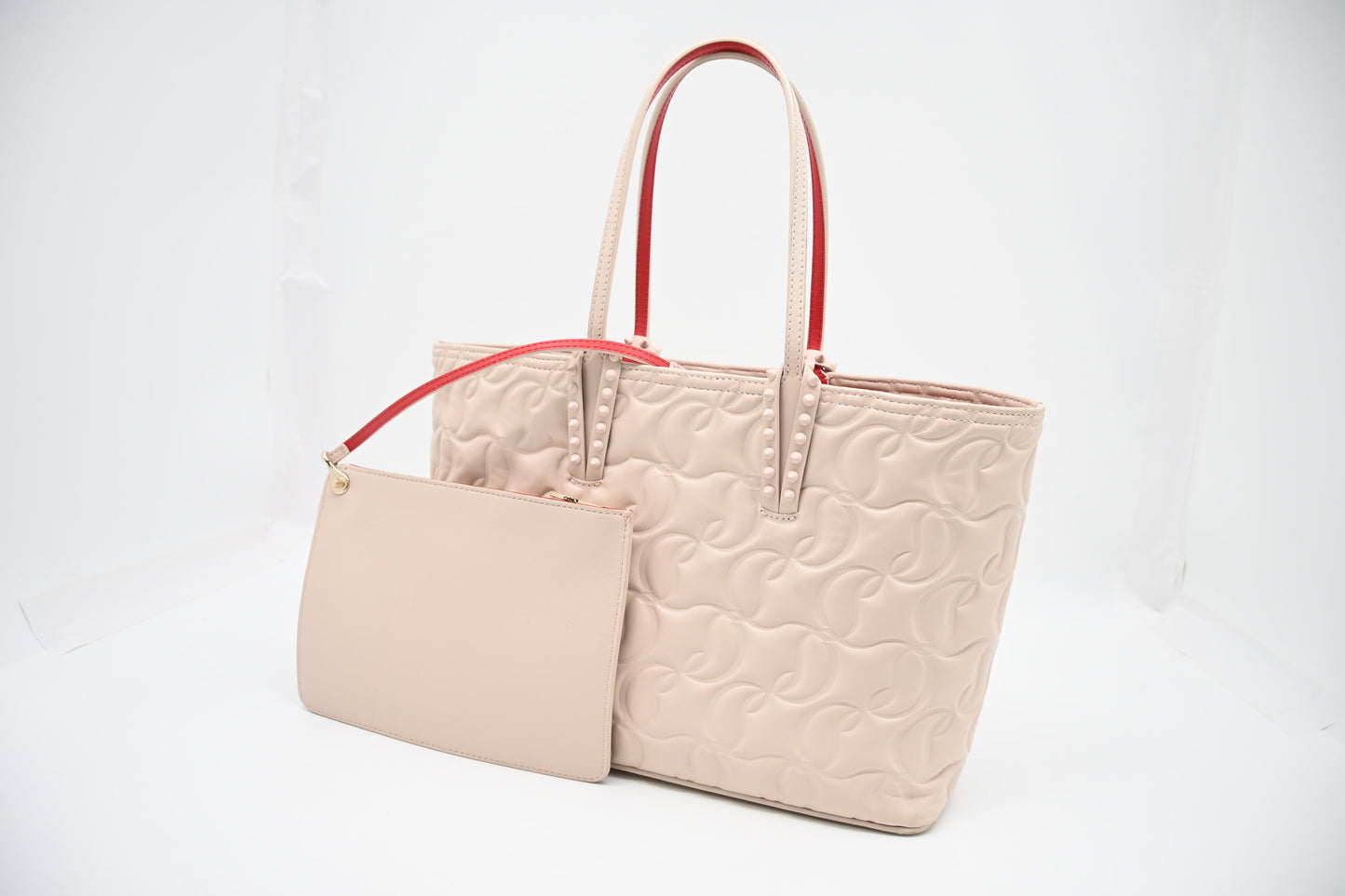 Louboutin Small Cabata in Pink Leather