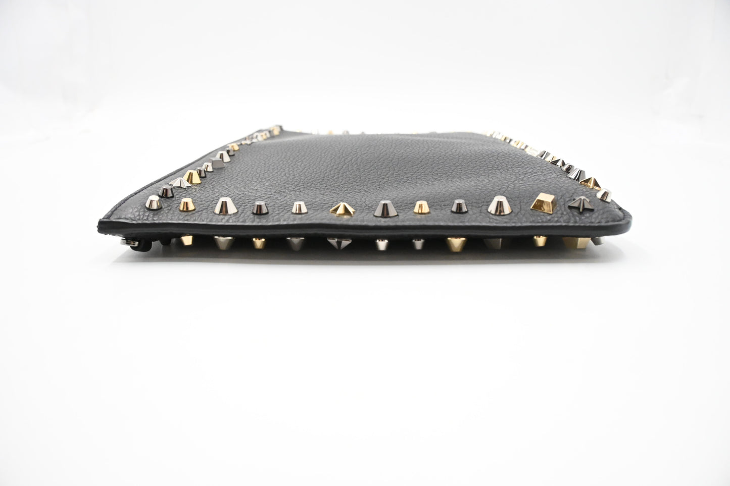 Louboutin Loubiclutch Crossbody in Black Studded Leather