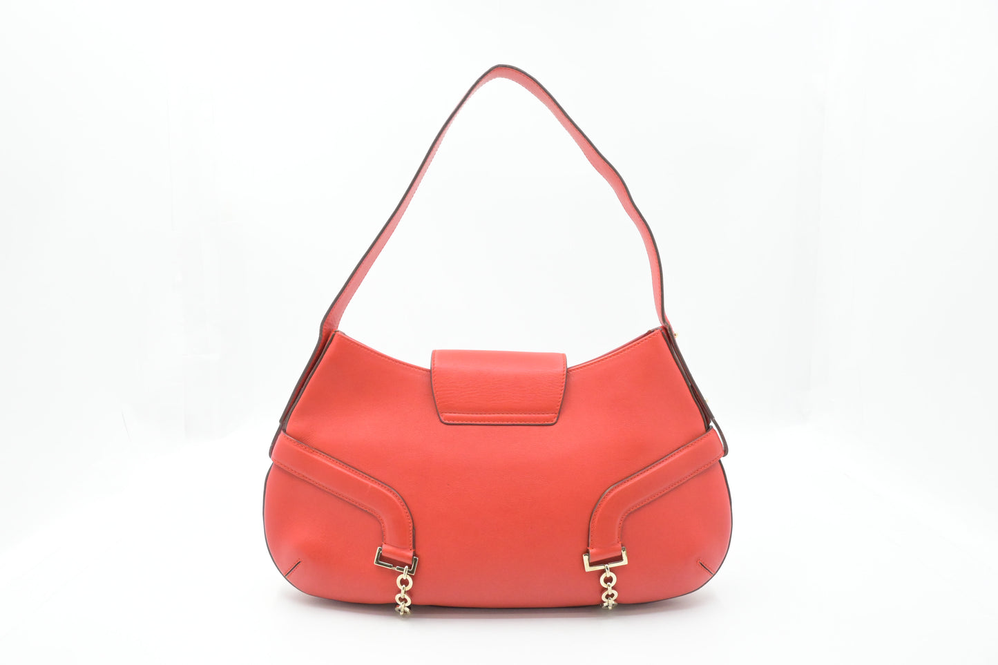 Ferragamo Shoulder Bag in Red Leather